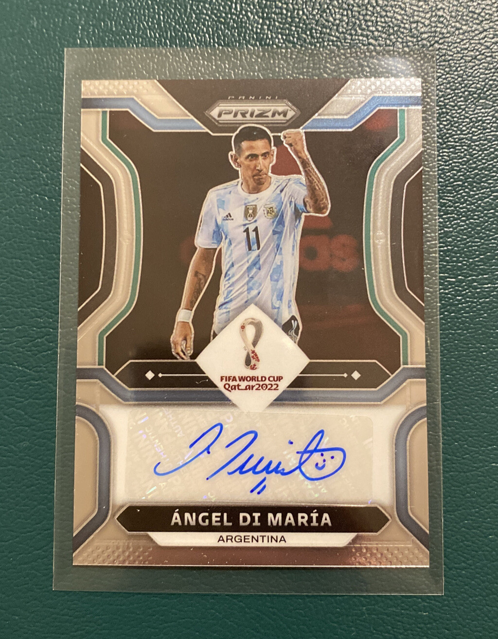 Panini Prizm 2022 FIFA World Cup Qatar Angel Di Maria Auto Argentina Card S-ADM