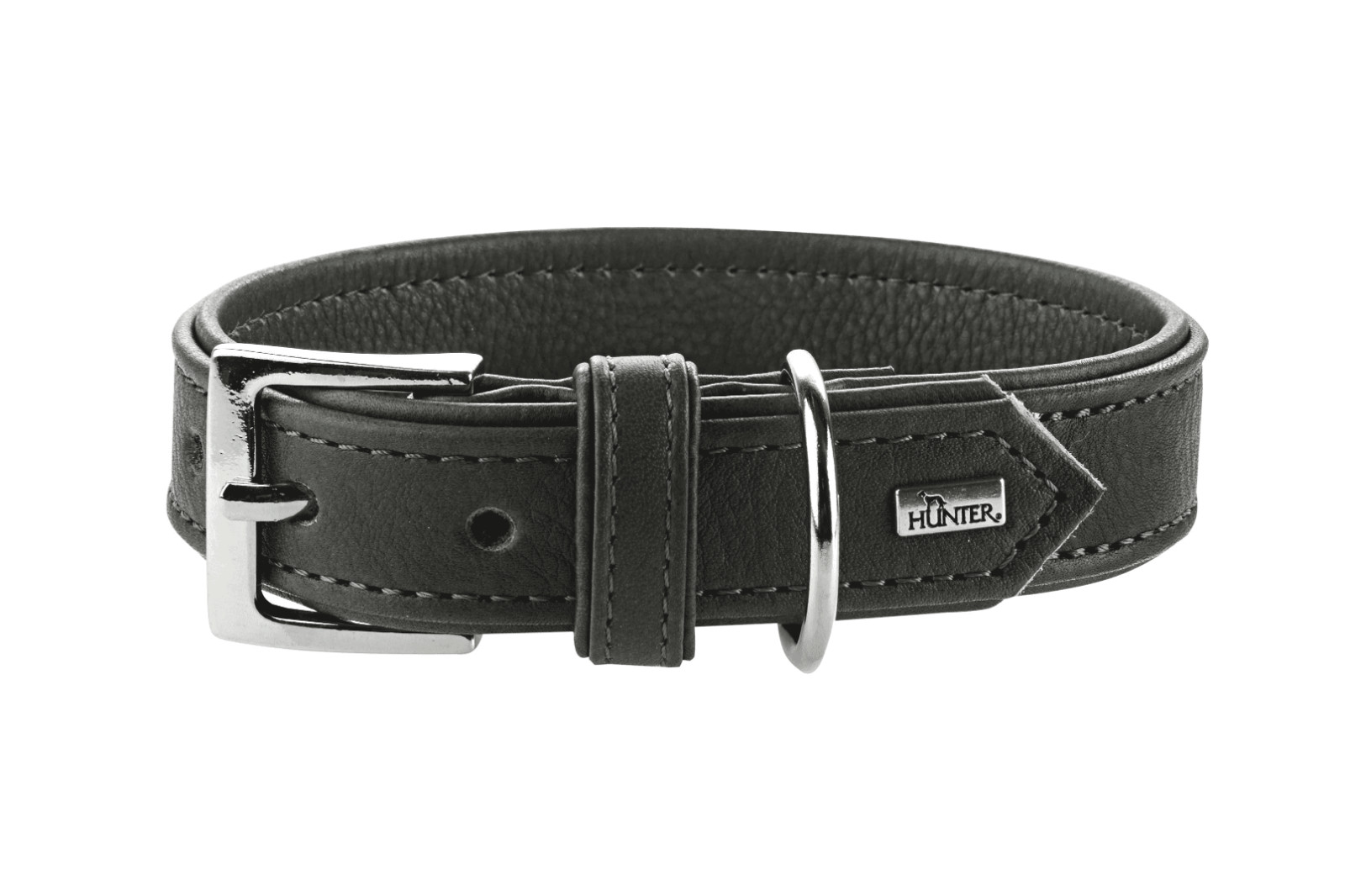 Collier Wallgau T 30 petit chien gris taupe cuir Hunter ajustable pour promenade