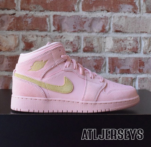 air jordan 1 mid se pink gold