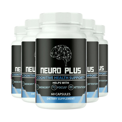 5-Pack Neuro Plus Brain Supplement - NeuroPlus for Memory Support - 300 Capsules
