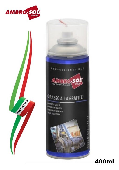 GRASSO SPRAY ALLA GRAFITE 400ml RESISTENTE CORROSIONE USURA TEMPERATURA 400°c
