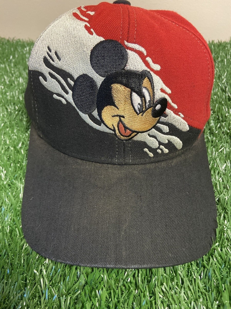 MICKEY.INC キャップ　DISNEY 　セット　80s~90s　　Y2K Vintage 90s Mickey Mouse Splash logo Snapback Hat Disney Goofy's