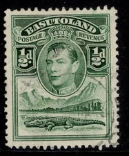 BASUTOLAND GVI SG18, ½d green, FINE USED.
