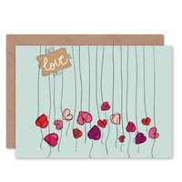 Liebe Herzen String Jahrestag Valentinstag Liebeskarte Valentinskarte