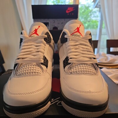 Size 7.5 - Air Jordan 4 Retro OG 2025 White Cement for sale online