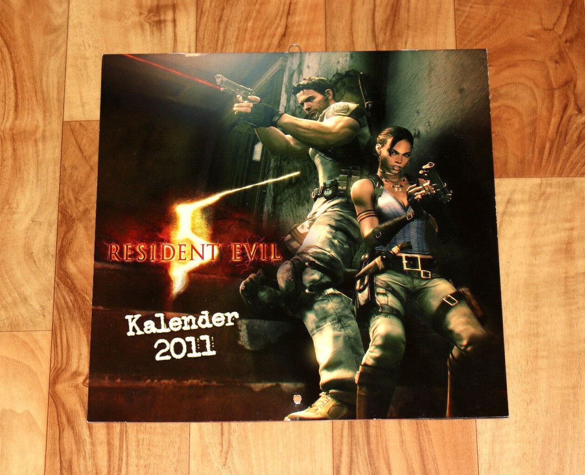 2011 Resident Evil 5 Capcom Very Rare Calendar Chris Redfield