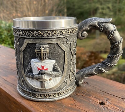 Puckator KN185 Decorative King Arthur Crusader Knight Tankard Grail UK Mug