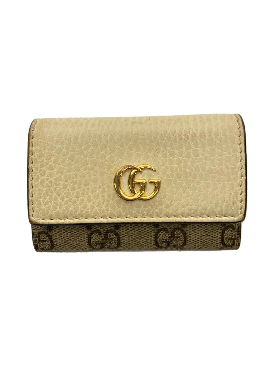 累積売上総額第1位【GUCCI★グッチ】LEATHER KEY CASE_456118 GUCCI Key Case Leather Multicolor Women's 456118, Scratches