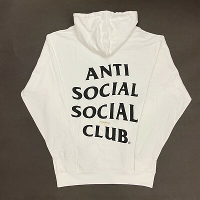 DS AW21 Anti social social Club Masochism White logo hoodie