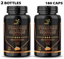 TURMERIC 95 CURCUMIN EXTRACT 10,000mg TUMERIC BLACK PEPPER ANTIOXIDANT 180 CAPS