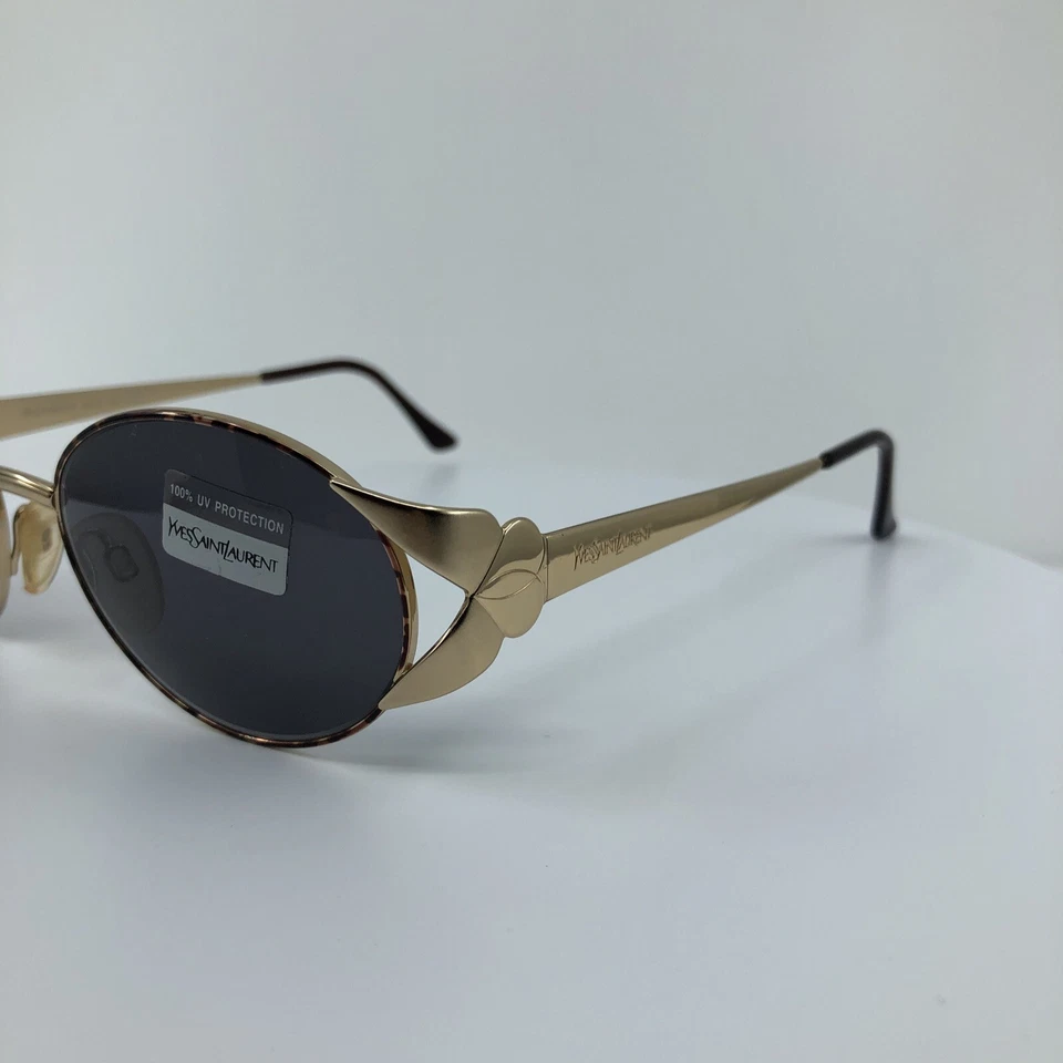 Nuevas gafas de sol vintage Yves Saint Laurent YSL 6038 C. Y119 brillantes tortuga y dorado Foto 2 de 4