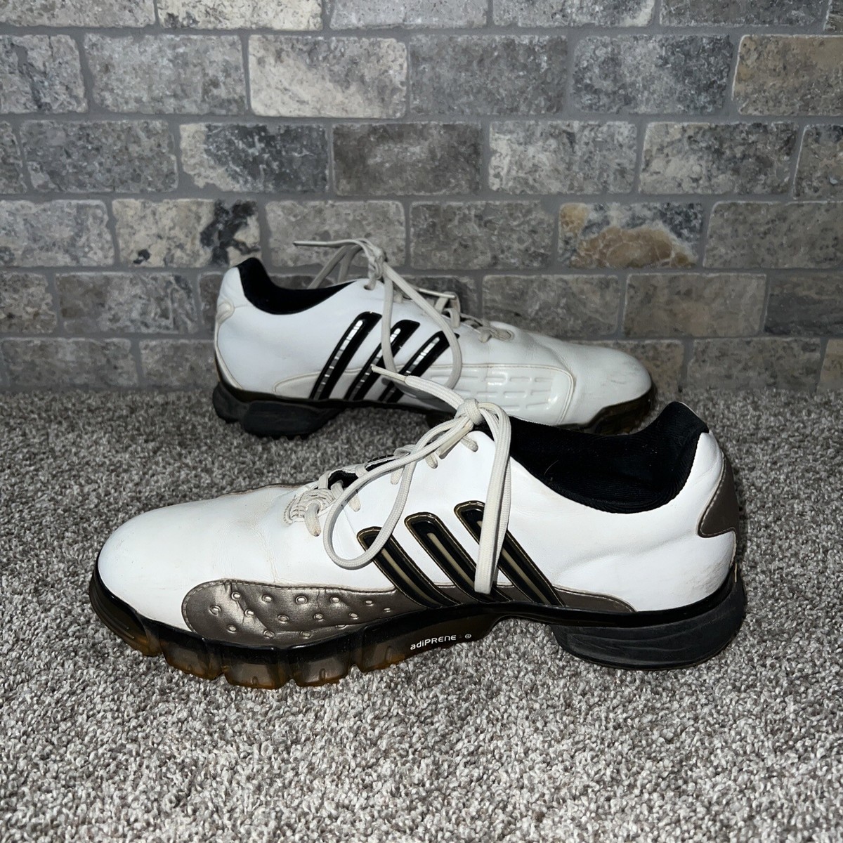 Adidas Powerband Chassis White Lace Up Golf Shoes Mens Size 9 | eBay