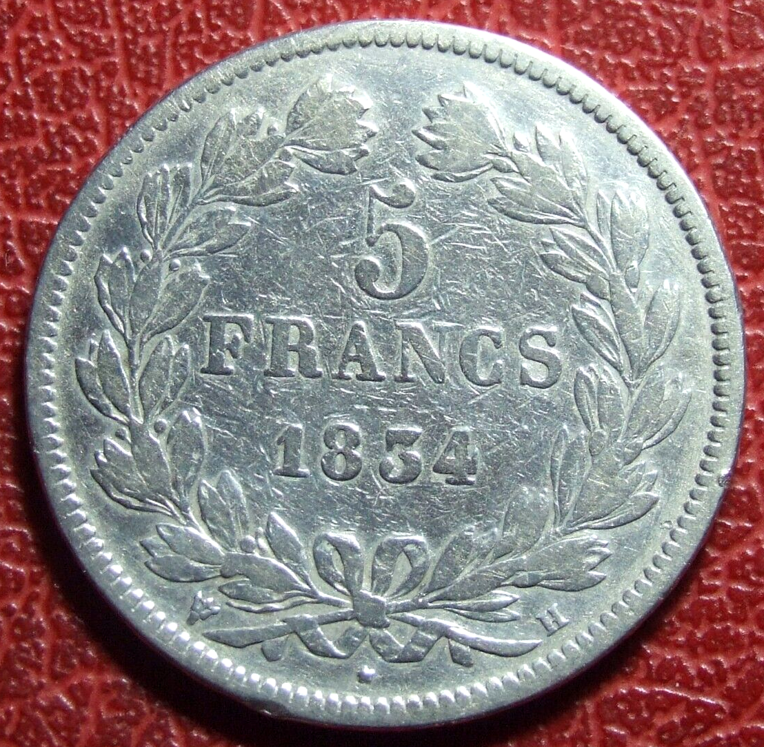 1834年フランス ルイ・フィリップ1世 5フラン大型銀貨 PCGS認証 France 5 francs LOUIS PHILIPPE I 1834 H silver coin by DOMARD | eBay