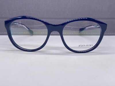 Alain Mikli Eyeglasses Frames woman Round Panto Retro Blau 1990er Vintage A03028