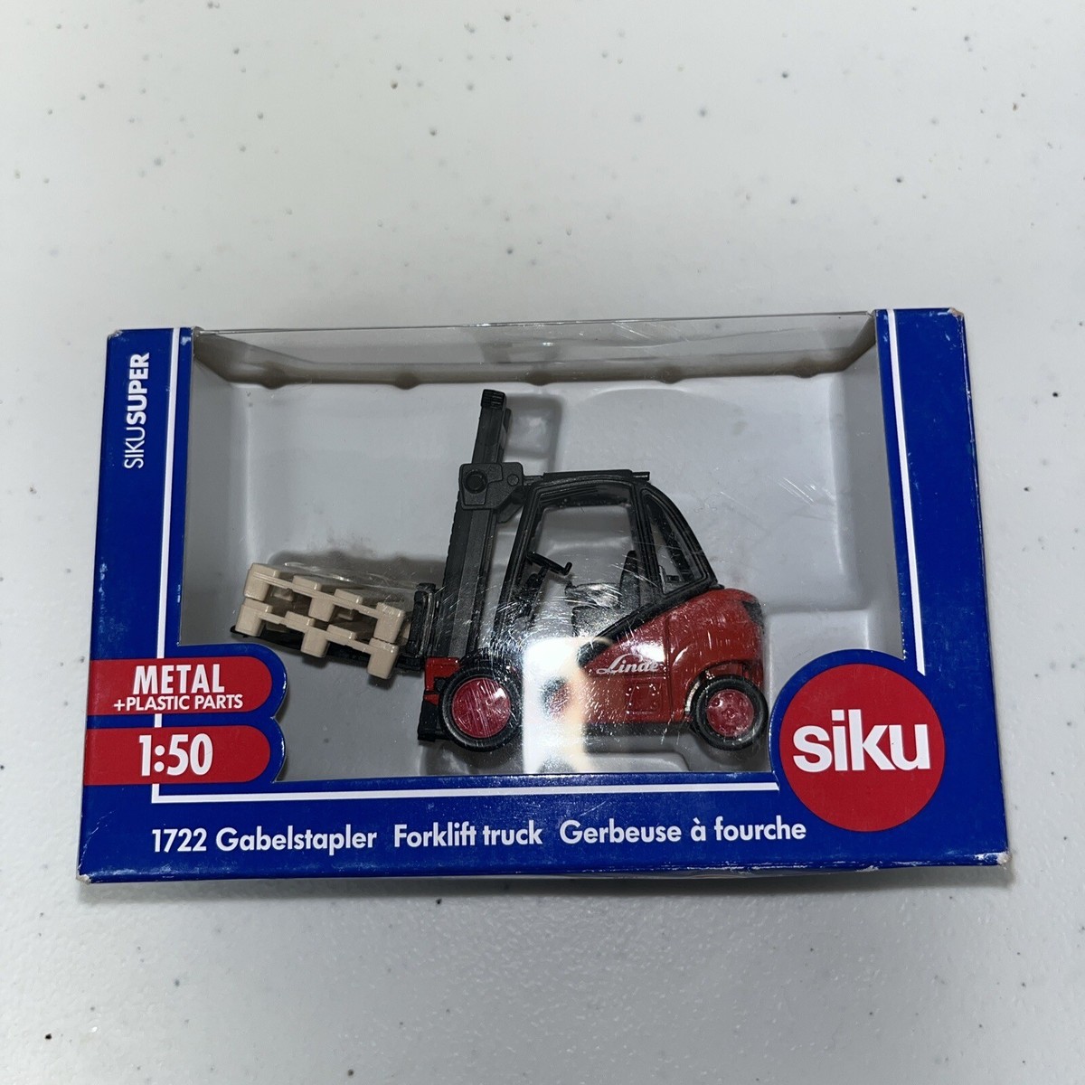 SIKU 1722 Linde Forklift Red 1:50 New Original Packaging
