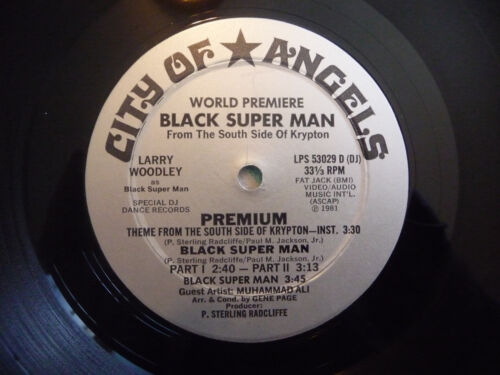 PREMIUM Black Super Man 12" Maxi-Single PROMO City Of Angels 1981 FUNK/EARLY RAP - Picture 2 of 2