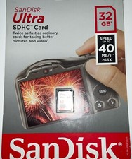 SanDisk Ultra SDHC UHC-I Card -32 GB Memory Card New Sealed