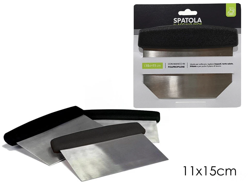SPATOLA PER PASTA TAGLIA IMPASTO RASCHIETTO TAGLIAPASTA DOLCI PIZZA IN ACCIAIO