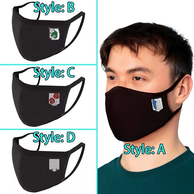 Handmade Attack on Titan Scout Logo Icon Anime Inspire Expression Face Mask New