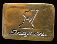 Snap On Tools Small BTS Brass Vintage Belt Buckle