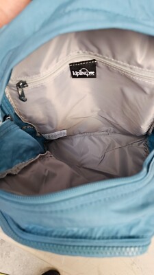 Kipling Challenger Medium Backpack in a teal color with a matching monkey charm. Kipling CHALLENGER Backpack BP4459 JUNIPER TEAL Color New  main image 3