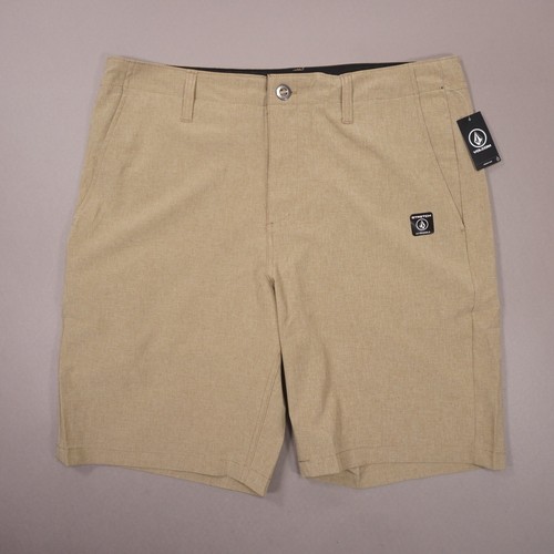 NEW Volcom Kerosene Hybrid Shorts 10" Stretch Surf & Turf Chino Mens 36 Khaki
