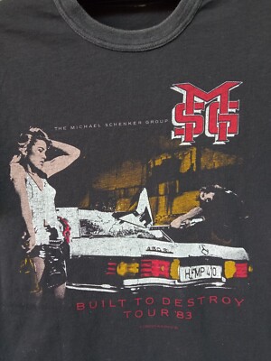 マイケル・シェンカー 神 Tシャツ The Michael Schenker Group SMG Tour 83 Vintage T Shirt Rock