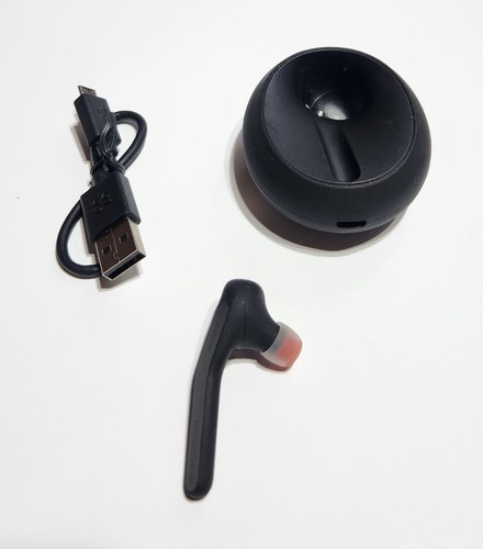 Auriculares inalámbricos Jabra Eclipse negros OEM sin usar con estuche y cable en paquete a granel - Imagen 4 de 12