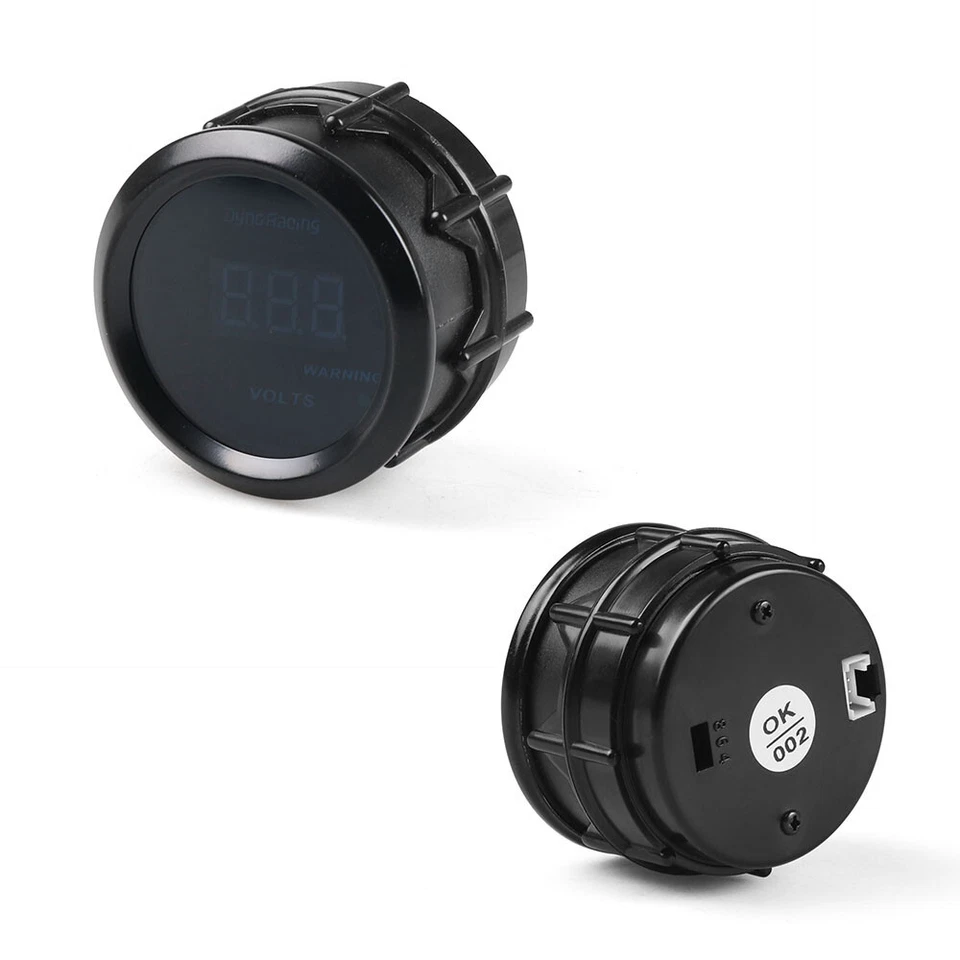 2" 52mm Universal Blue Digital LED Volt Meter Electronic Voltage Gauge Tint Lens - Image 4 of 4