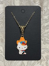 Sanrio Hello Kitty Whimsical Charm Cartoon Adorable Pendant Gold Necklace 18