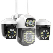 15MP WIFI IP Camera 3 Lens 3 Screen 10X Zoom PIR Human Detect Cameras Waterproof