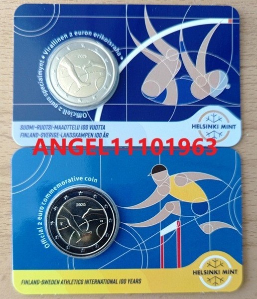 2025 FINLANDIA 2 € CONMEMORATIVOS "ATLETISMO" - EN COINCARD - DISPONIBLE