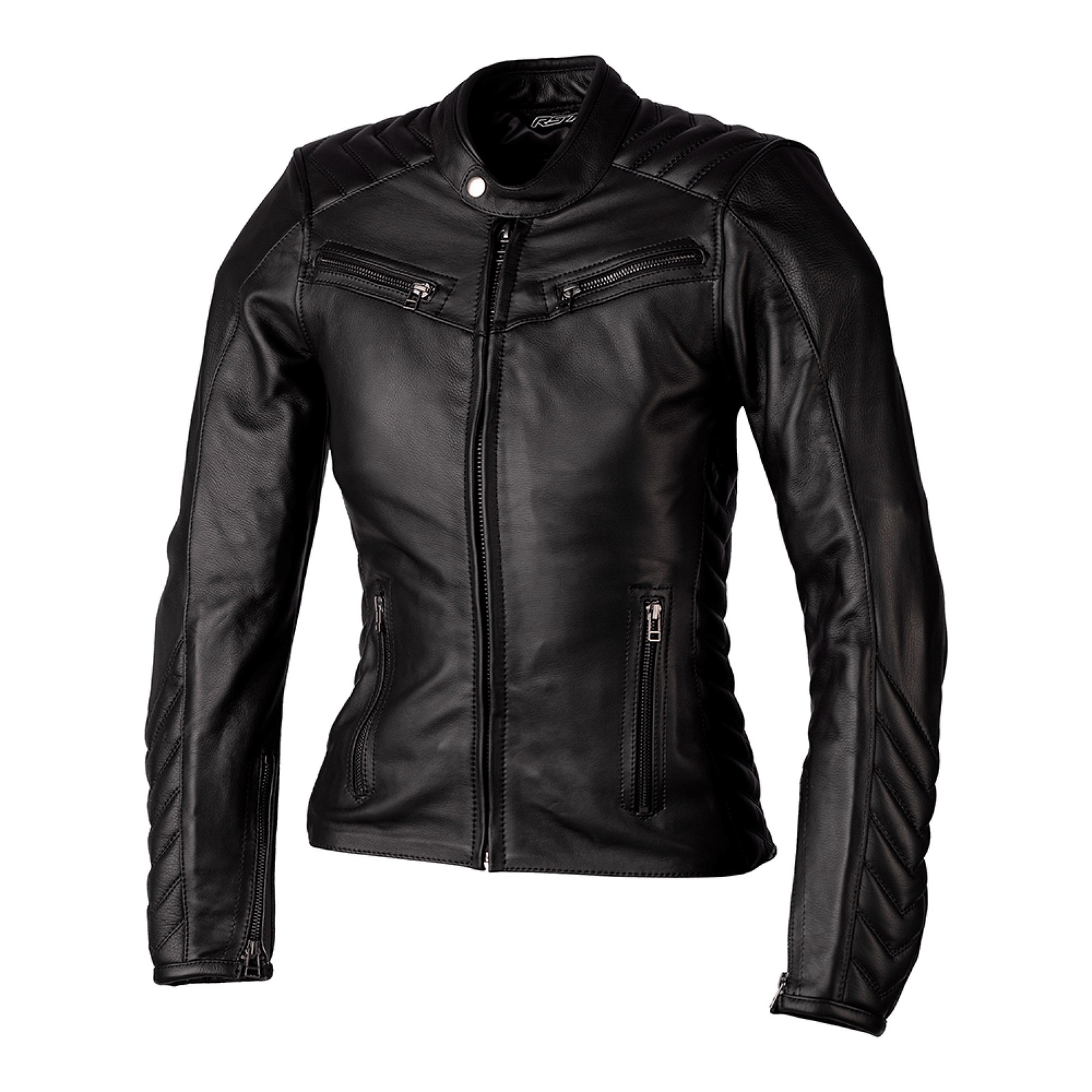 RST 3055 Roadster 3 Ladies Leather Motorcycle Jacket, Black - Size UK10