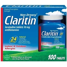 Claritin 24hr Non-drowsy Allergy Relief Tablets 100ct Loratadine 10mg ExP 02/26