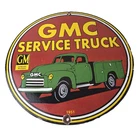 Vintage General Motors Sign - GMC Automobiles Trucks Gas Pump Ad Porcelain Sign
