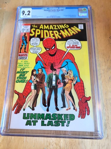 AMAZING SPIDER-MAN #87 1970 CGC 9.2 WHITE PAGES PROWLER APP MOENCH LETTER