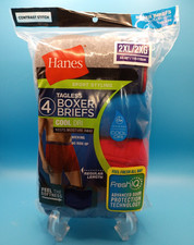 NEW 4pk Hanes Tagless Boxer Briefs 2XL 44-46 Cool Dri 100 Cotton