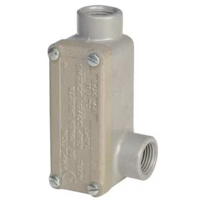 Appleton Electric Erlr75 Conduit Outlet Body W/Cover, Iron, Lr