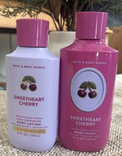 Bath  Body Works . Sweetheart Cherry Body Lotion  Body Wash Set