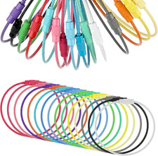 15 Pack Metal Wire Keychain Loops Cable Rings for Luggage Tags  Key Holders