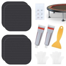 Trampoline Patch Repair Kit 4.1 x 4.1 Square Patches  Repair Trampoline Mat ...