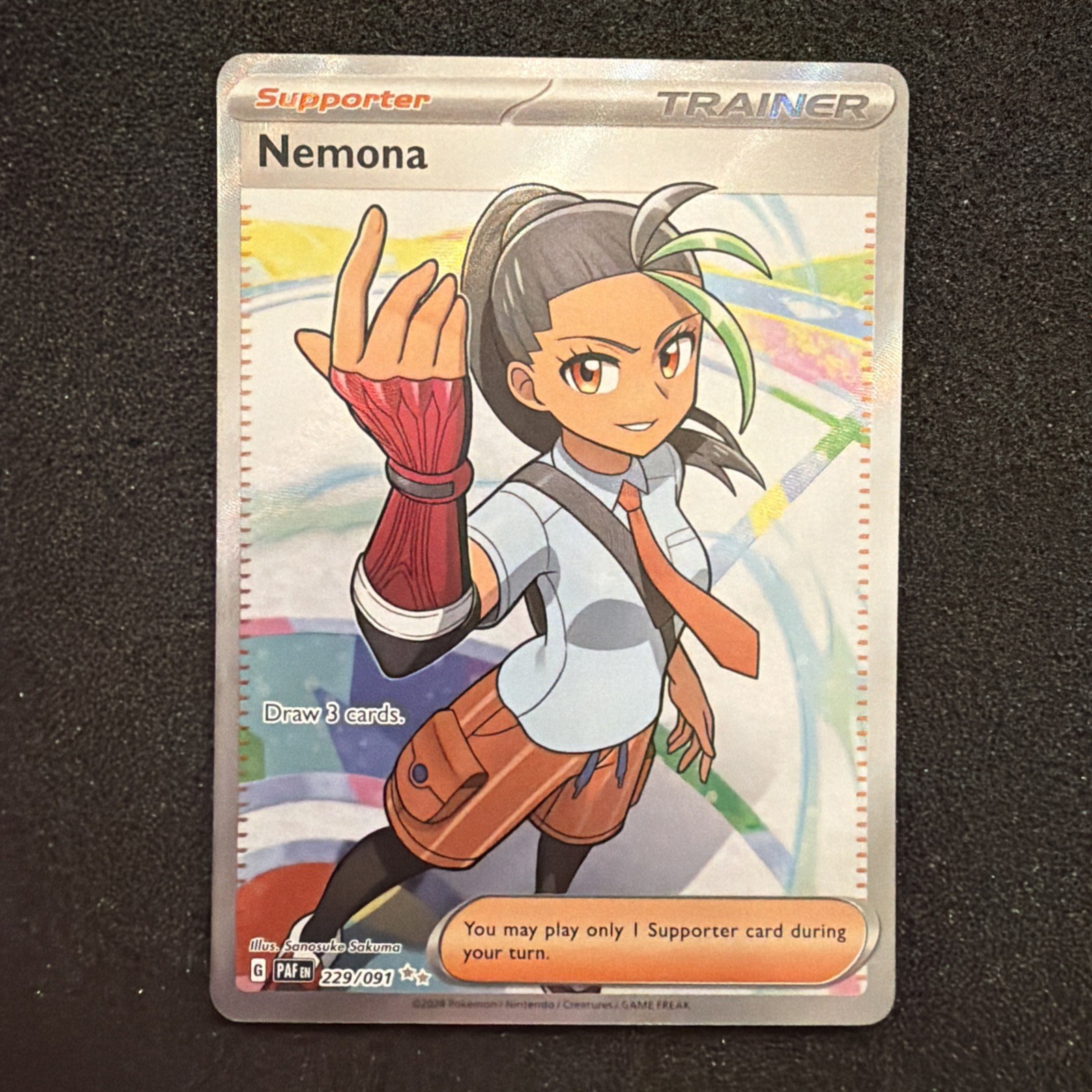 Nemona 229/091 Paldean Fates- Full Art Ultra Rare- Pokemon TCG -Near Mint