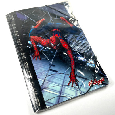 New old stock* Binder 2004 Spiderman Spider-man 2 Movie Kellogg's Factory Sealed