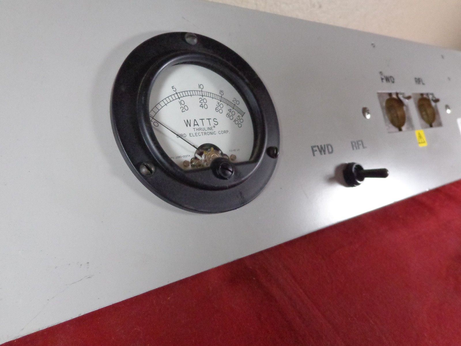 Bird Thruline 4522 Radio Repeater 19" rack mount Panel Wattmeter w/ No Slugs #4