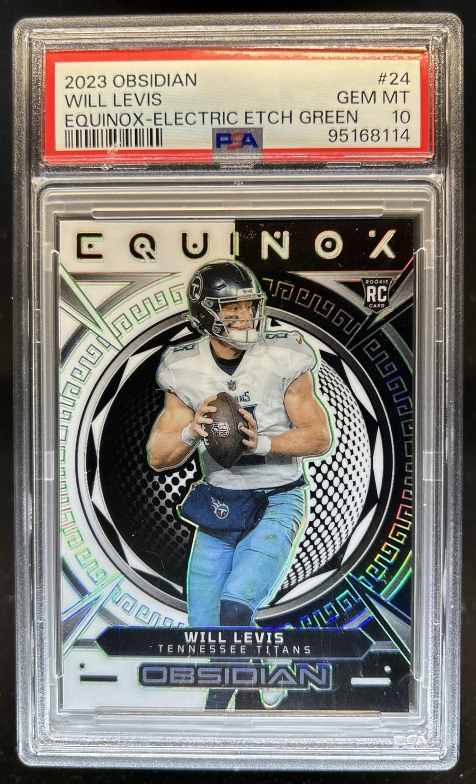 Will Levis Panini Obsidian Equinox #24 Electric Etch Green