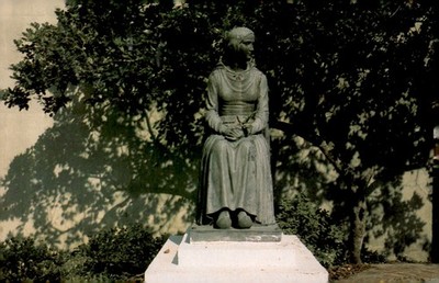Evangeline Monument, 1931 Film Donation Postcard