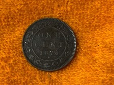 1876 H Canada Large 1 Cent Coin