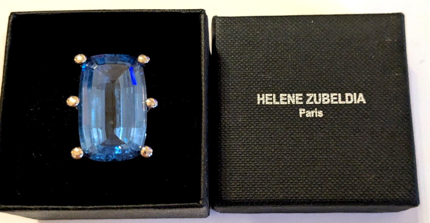 Daniel Swarovski Paris solid sterling silver & Bl… - image 1