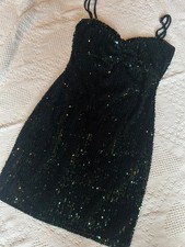 ZARA Dress Beautifully Emerald Green Sequin HOMECOMING DRESS Dance XS