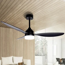 Ceiling Fans with Lights, Black Low Profile Ceiling Fan with Remote Cont